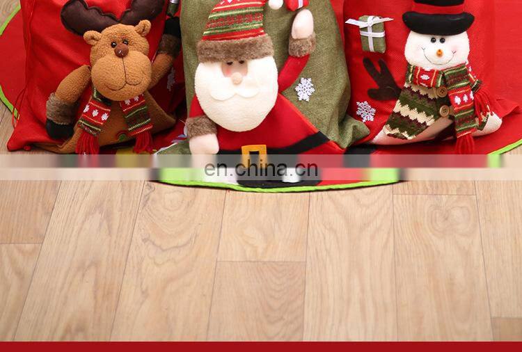 Large Christmas Gift Bags Non Woven Bag Santa Snowman Reindeer Candy Bag Wholesale Santa Sacks Christmas Decoration 2017