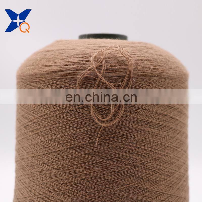 dark brown Ne16/1ply 5% stainless steel staple fiber blended with 95% polyester fiber for knitting touchscreen gloves-XT11063