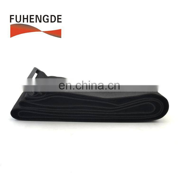 Flexible Elastic hook and loop strap with buckle