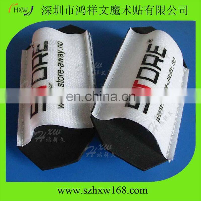 Black custme logo loop tape ski sleeves for cross country ski sports