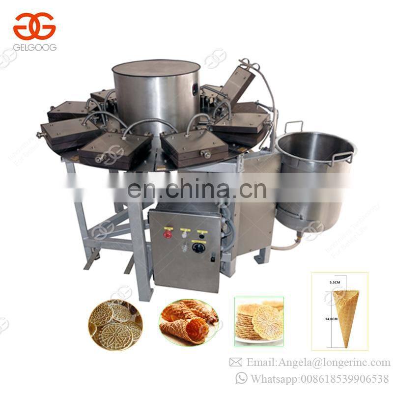 Industrial Semi Automatic Crispy Egg Roll Maker Ice Cream Cone Baking Italy Pizzelle Cookies Making Machine For Sale