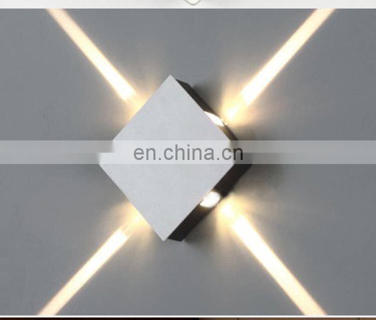 Simple and modern creative KTV square round LED aluminum wall decorative lighting for hotel