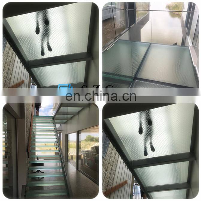 High quality Large Low Iron Frosted Glass Floor