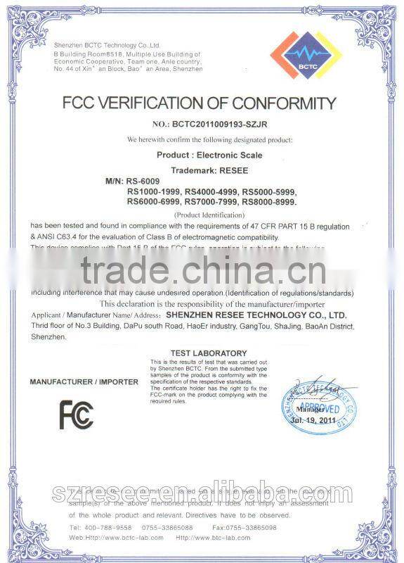 smart electronic scale with body fat