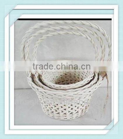 small wooden promotion basket