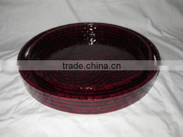 Mother of pearl serving trays