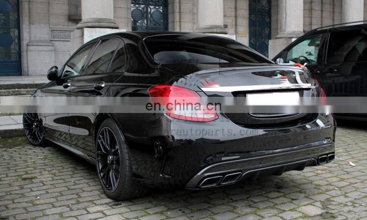 C class w205 C63 BODY kit with front bumper front grille fenders ducts muffler tips and rear bumper rear wing PP material