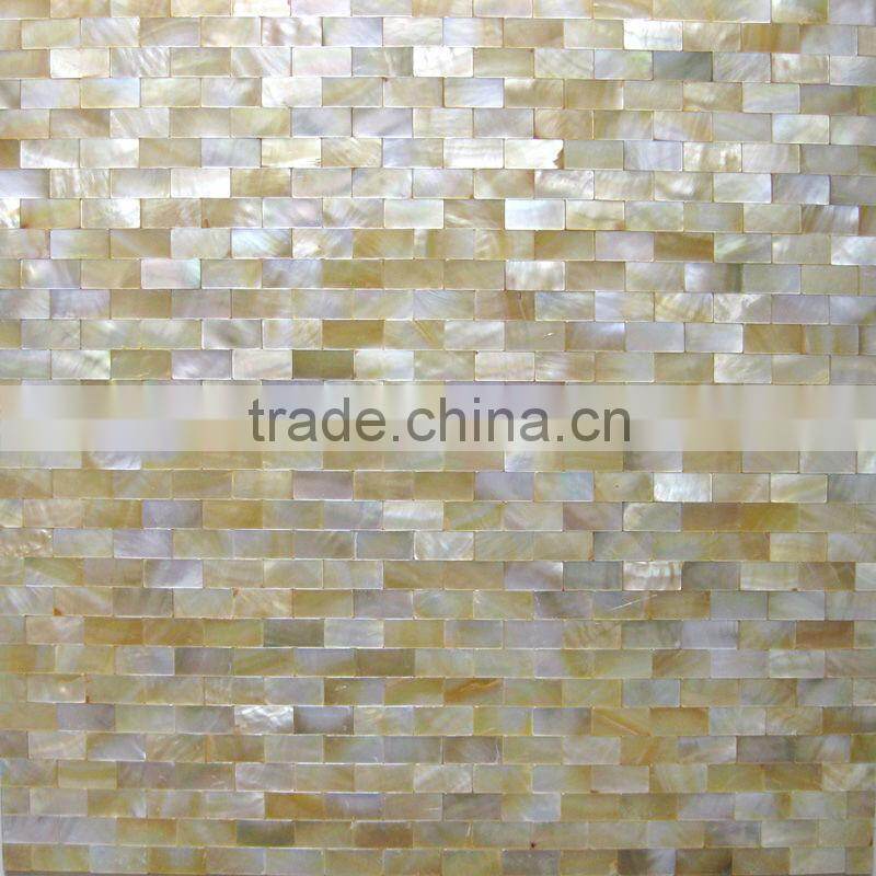 Mesh freshwater shell mosic tiles beige pattern mother of pearl mosaic tile