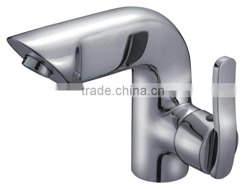 Deck Mounted Single Hole Faucet Ceramic Valve Core Wash Basin Taps