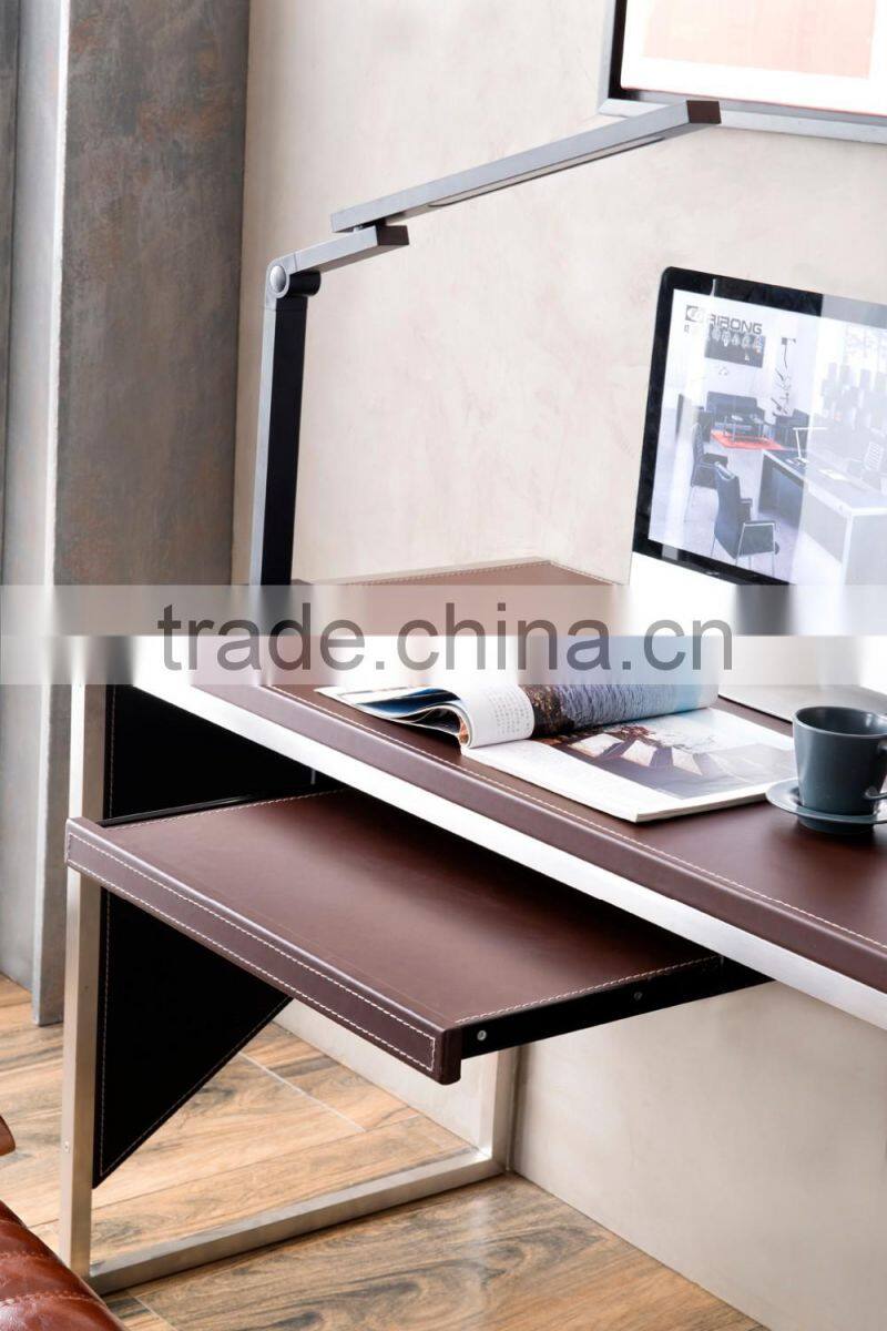 Modern European style office desk with wooden and metal