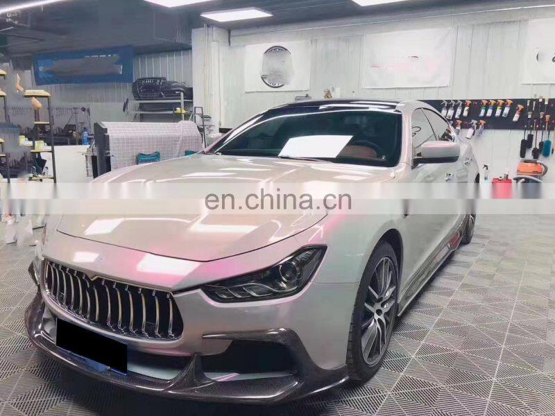 Runde For Maserati Ghibli 2013-2017 Aspec Style Carbon Fiber Body Kit With Front Lip Side Skirt Rear Diffuser Spoiler Hood