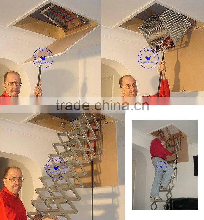 Concertina Loft Ladder Floor to ceiling heights up to 2.74m (9ft)