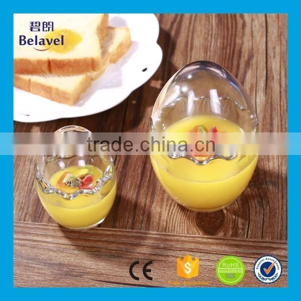 Wholesale 50ml 200ml egg shell glass pudding jar glass pudding bottle