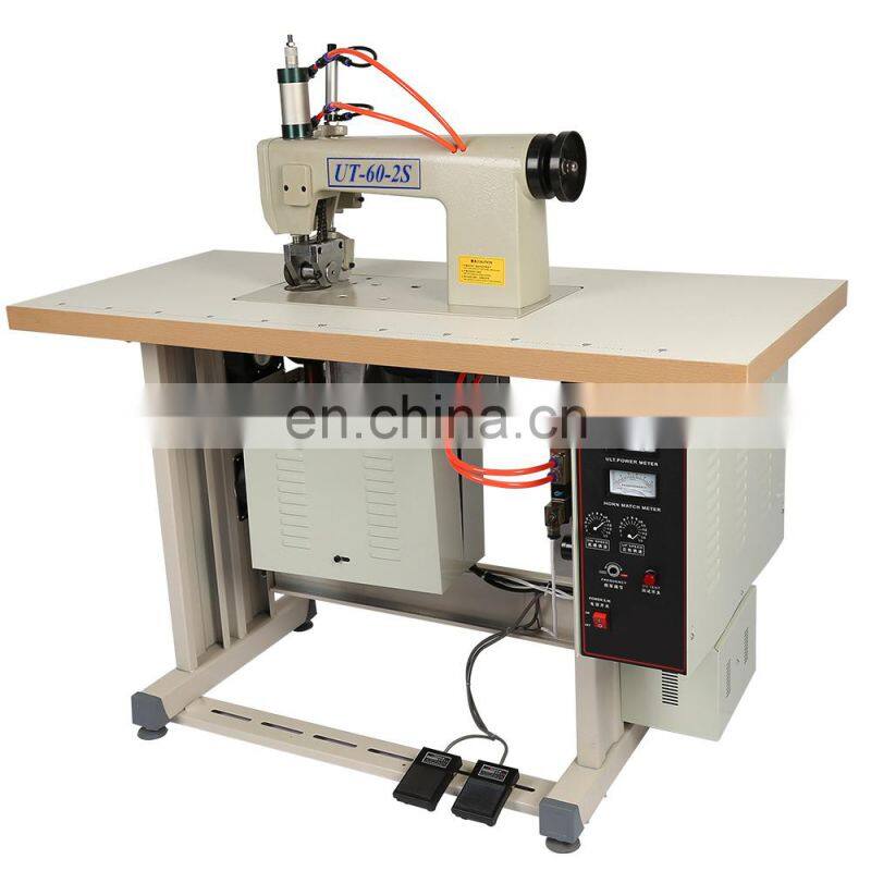UT60-2S changzhou non woven double motor Ultrasonic Sewing Machine, nonwoven ultrasound lacing equipment