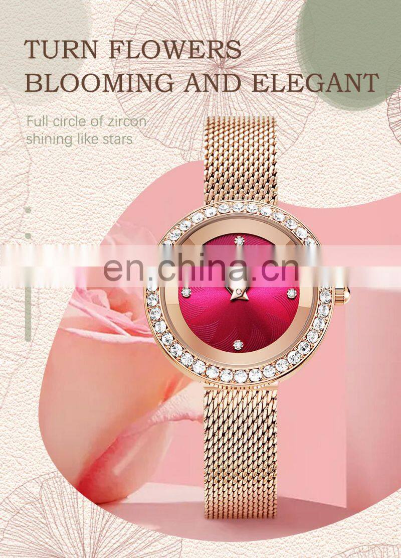 SHENGKE K0169L New Relogio Feminino Luxury Rose Gold Watch For Women Adjustable Milan Mesh Band Japan Movement Watch Luxury