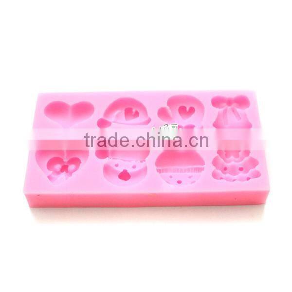 Unique design christmas day silicone fondant cake molds