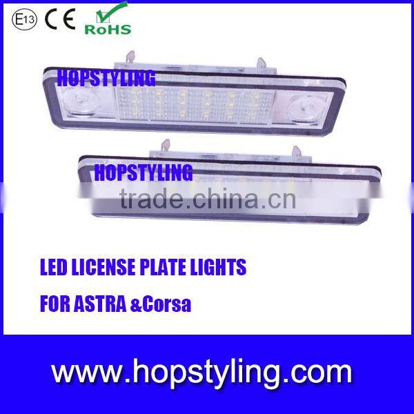 For Zafira LED number plate lamp canbus no error code Car LED parts LED license plate lamp
