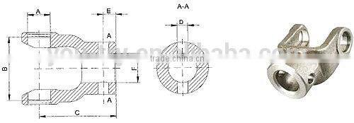 Plain Bore York. Spare Part of the PTO Shaft