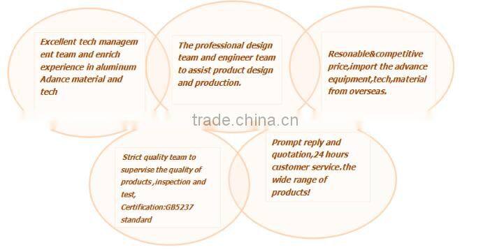 Wooden color surface treatment cabinet aluminum profile