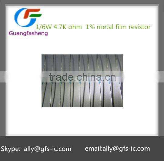 1/6W 4.7K ohm Resistor 1% metal film resistor