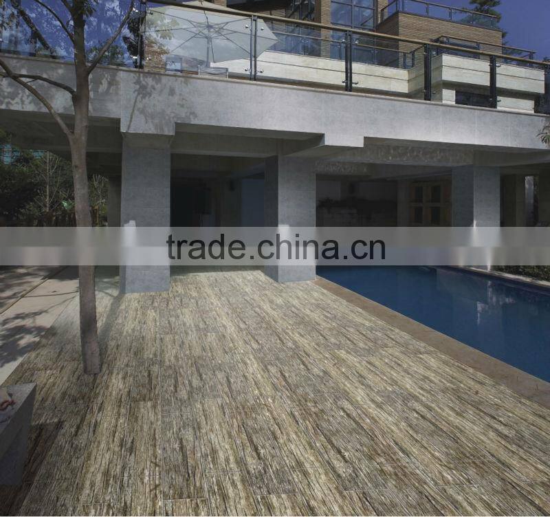 Wood color ceramic rustic tile