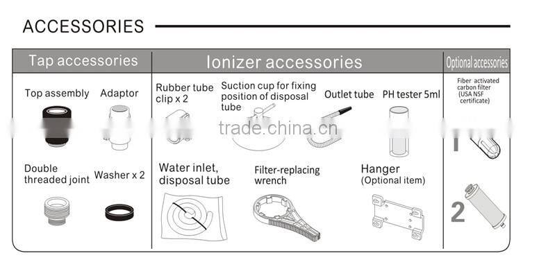 electrolysis water ionizer alkaline faucet water ionizer