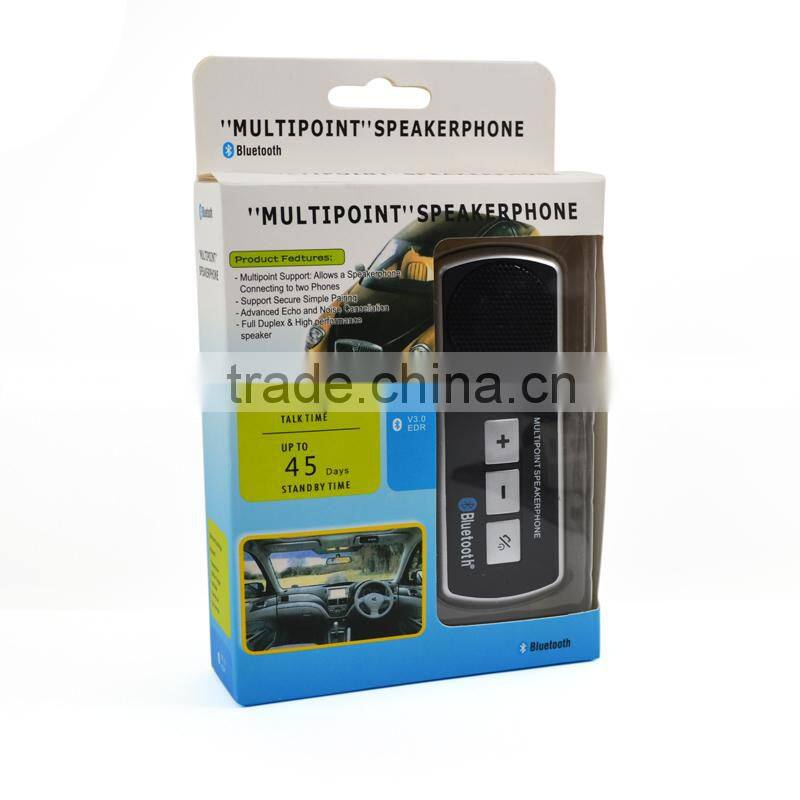 V4.0 Sunvisor bluetooth mobile phone bluetooth car BS1 Connecting 2 Mobile Phones Cheaper Price ---Carlos