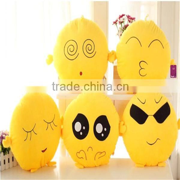 High quality sofa decorative round emoji plush pillow