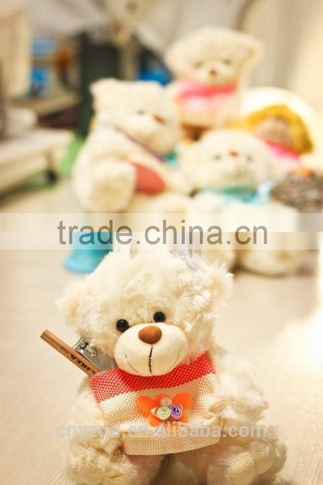 Soft Toy Teddy Bear Holding Basket/Gift Toy Teddy Bear with Sucker /Stuffed ToyWhite and Brown Teddy Bear