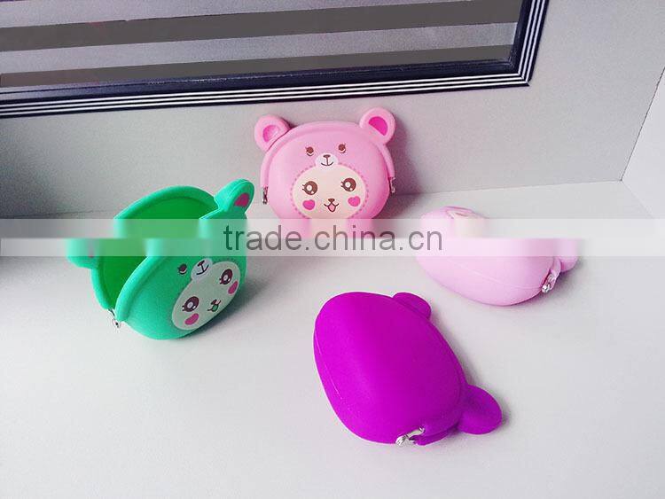 Fashionable Animal Waterproof rubber silicon coin purse