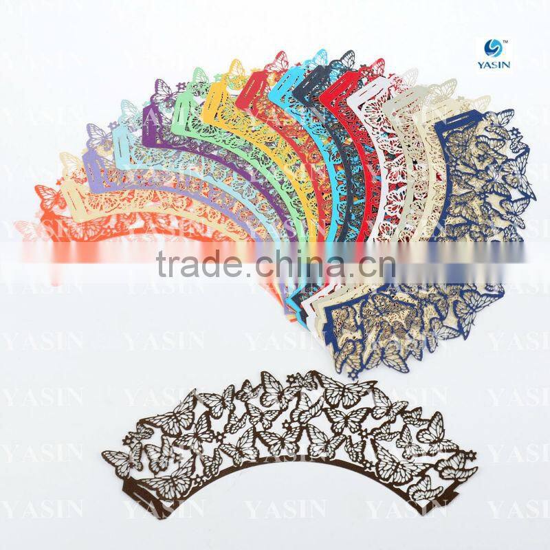 Vivid Butterfly Laser Cupcake Wrappers
