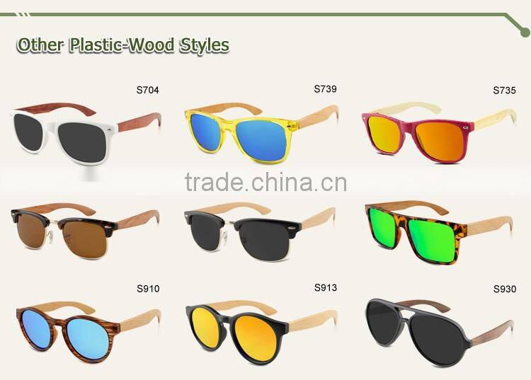Yellow Revo Color Handmade Custom Wood Sunglasses