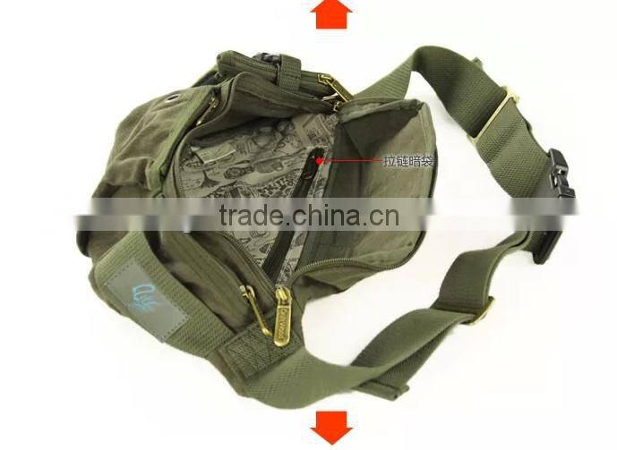 2016 Wholesale cheap men sports canvas waist bag/belt bag