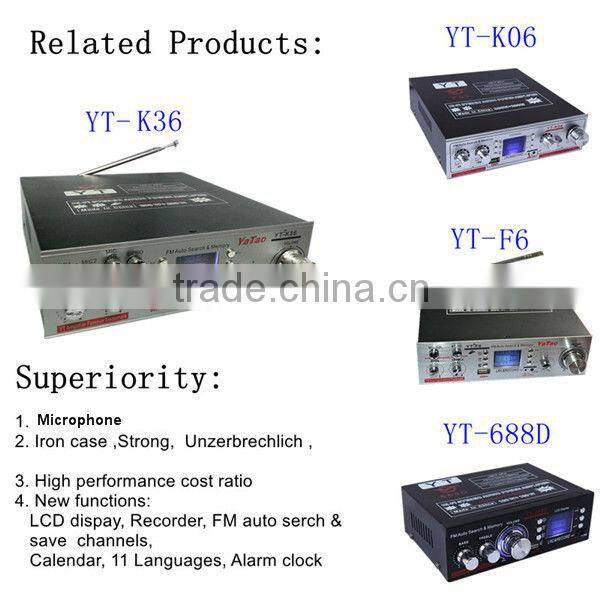 USB/TF card amplifier speaker YT-K36 with Karaoke