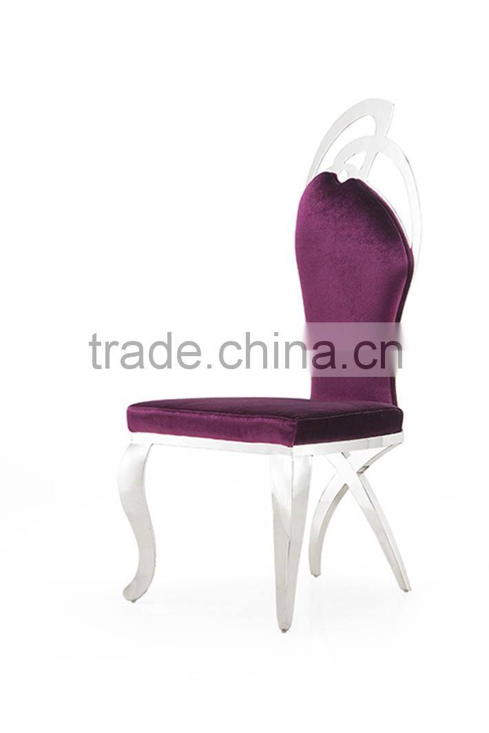 Italy style stainless steel dining chair