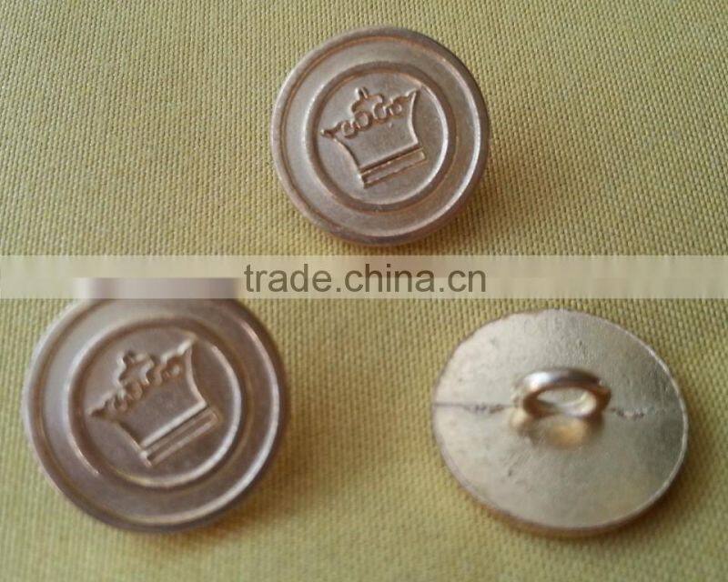 Crown Logo in Gold NF Color Metal Shank Button -- M1607