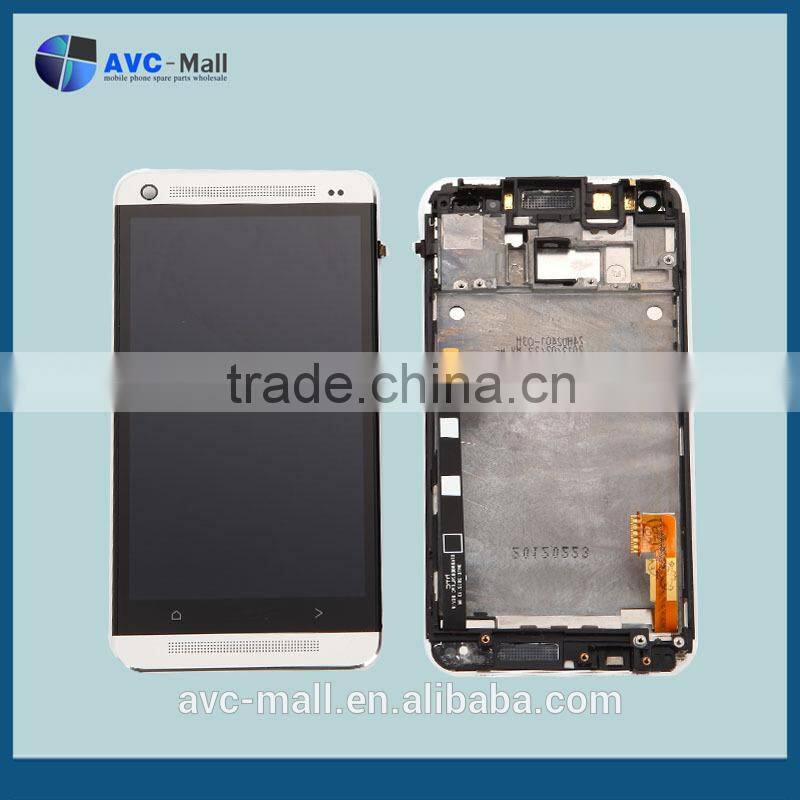 replacement LCD screen & digitizer assembly with frame for HTC One M7 black