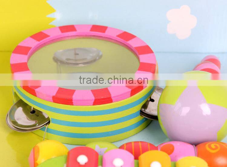 2015New Wooden Baby Music Toys,Popular Colorful Kids Maracas Toy,Hot Selling Wooden Music Toys
