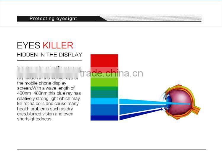 hot new products for 2015 bubble-free anti blue ray tempered glass screen protector for apple phone