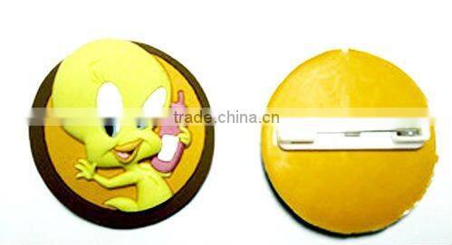 Plastic cat pin badge