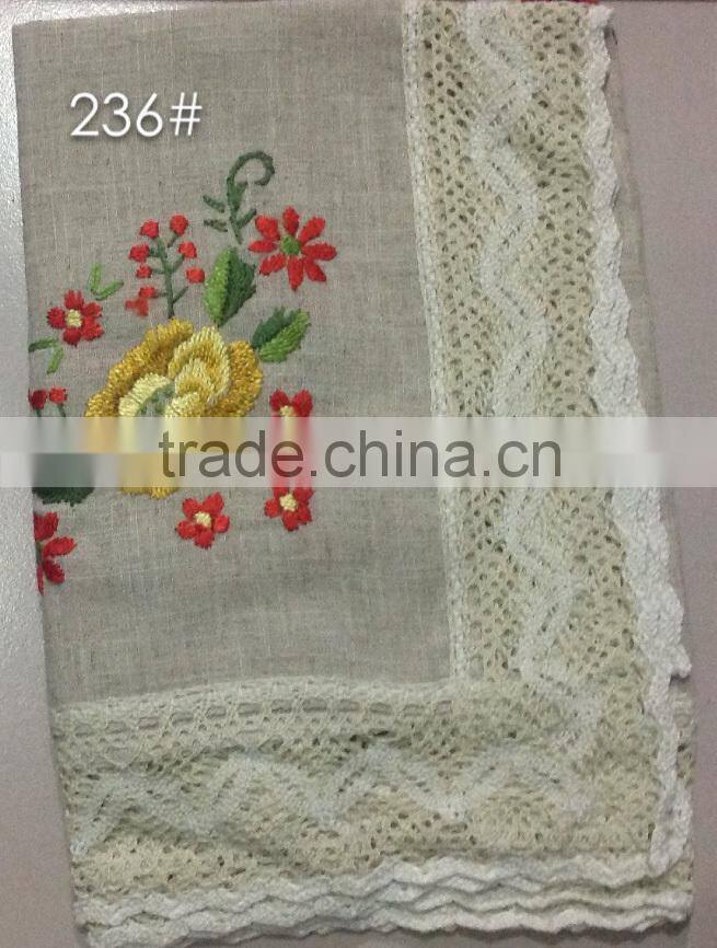 Linen Hand Embroidered Tablecloth