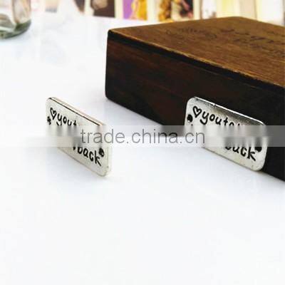 I Love you to the moon and back Engraved Lucky Letter Charms for Jewelry Making