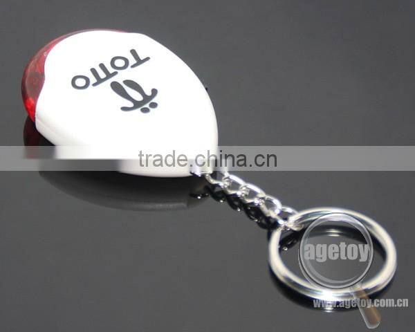 Promotional High Quality Anti-Lost Finder Sensor Alarm Whistle LED Light Electric Keychain Keyfinder