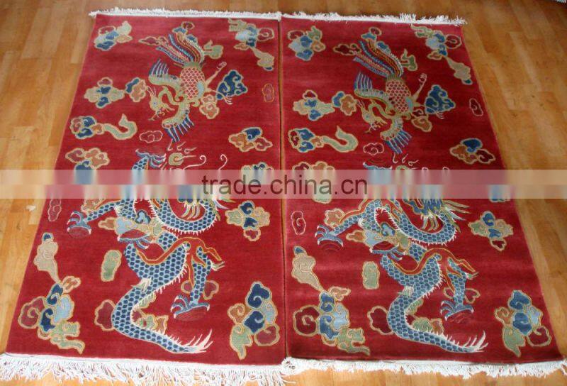 Animal pattern woollen carpet