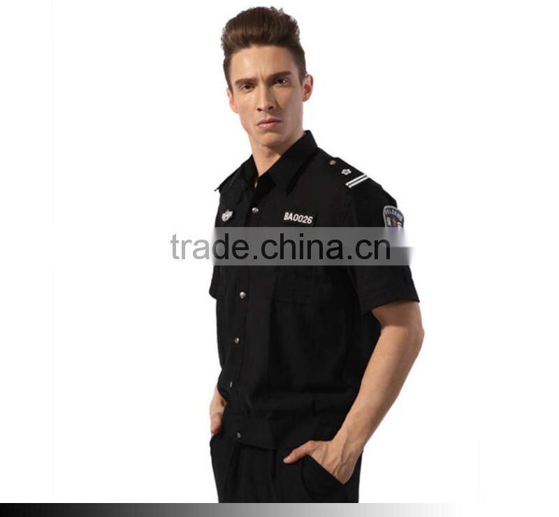 New Design Best Black Color Security Guard Uniform For Sale