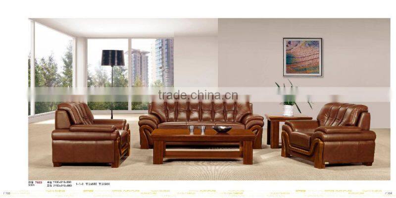 best price bright colored leather sofa set factory sell directly YC7958