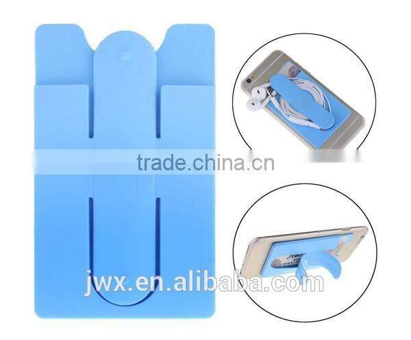 Promotion gift custom logo 3M adhesive sticky silicone phone card holder