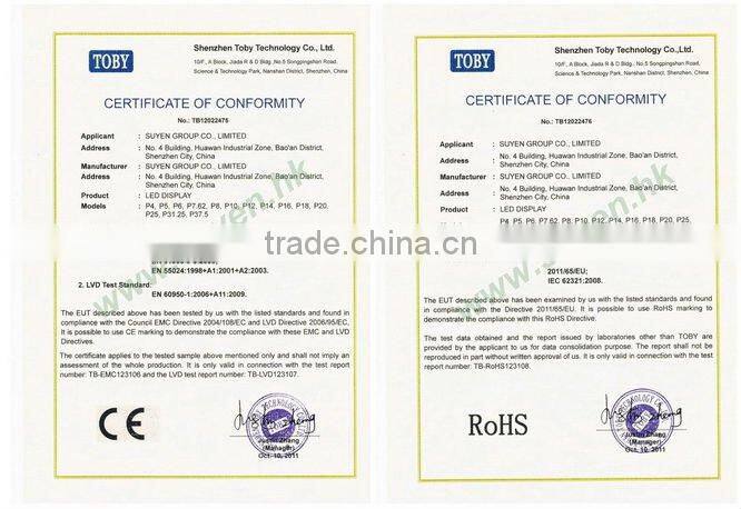 5 years warranty full color hs code for p10 led display screen