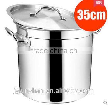 Induction Bottom Double Ears Stainless Steel Restaurant Commercial Cooking Pots for Sale