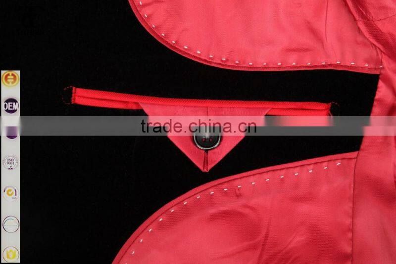 2016 Hot Sale Classic European Style Wholesale Custom logo Formal Slim Fit Rayon RED royal blue Wedding Man Suits